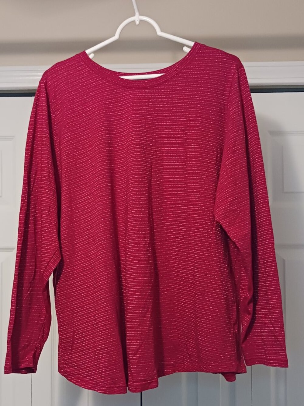 #274 3/$18 - Sonoma Red Long Sleeve Top Size 1X